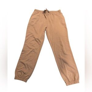 Grace & Lace Tan Jogger Sweatpants. Drawstring tie. Super soft